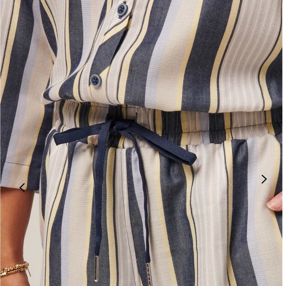 Travis Mathew LUCKY LOO TWILL TIE WAIST ROMPER navy size medium - Picture 16 of 16